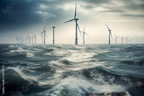 Offshore wind park created with Generative AI technology