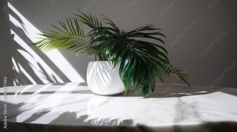 Minimal scene with marble and nature elements for presentation of product Minimal scene with marble and nature elements for presentation of product