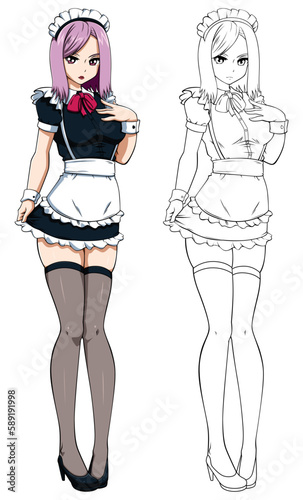 Anime Housemaid Girl