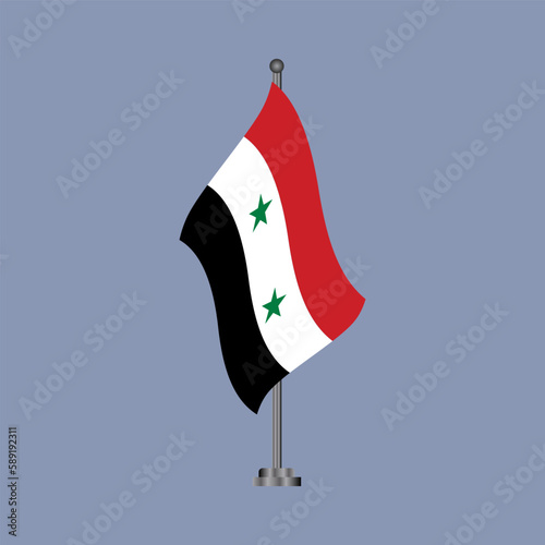 Illustration of Syria flag Template