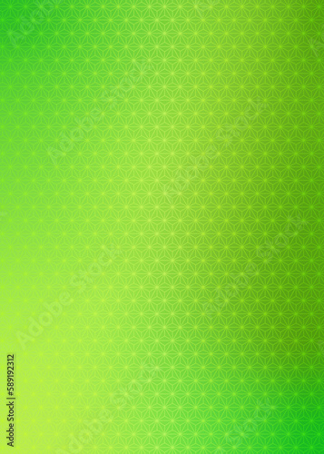 麻の葉模様 グリーンの背景イラスト