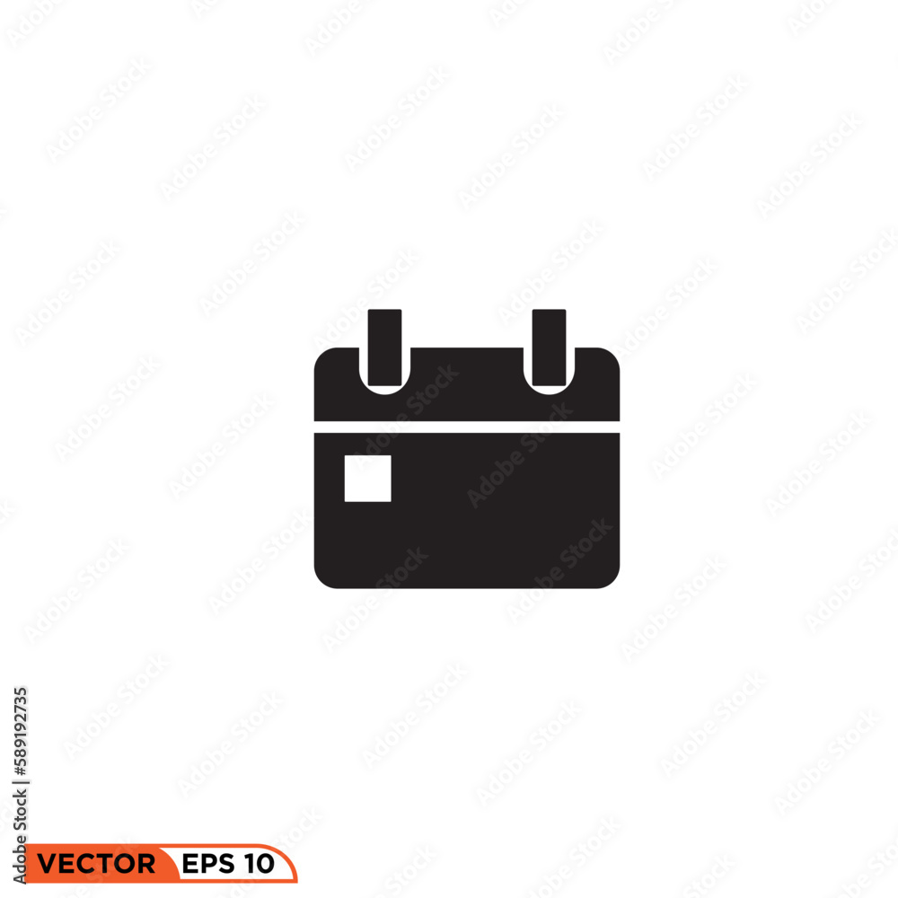 Icon solid vector graphic of calendar aproved Icon solid vector graphic of calendar aproved