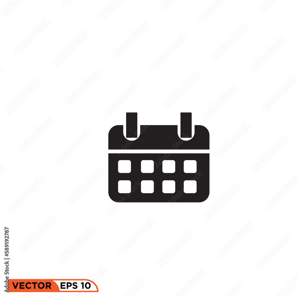 Icon solid vector graphic of calendar aproved Icon solid vector graphic of calendar aproved