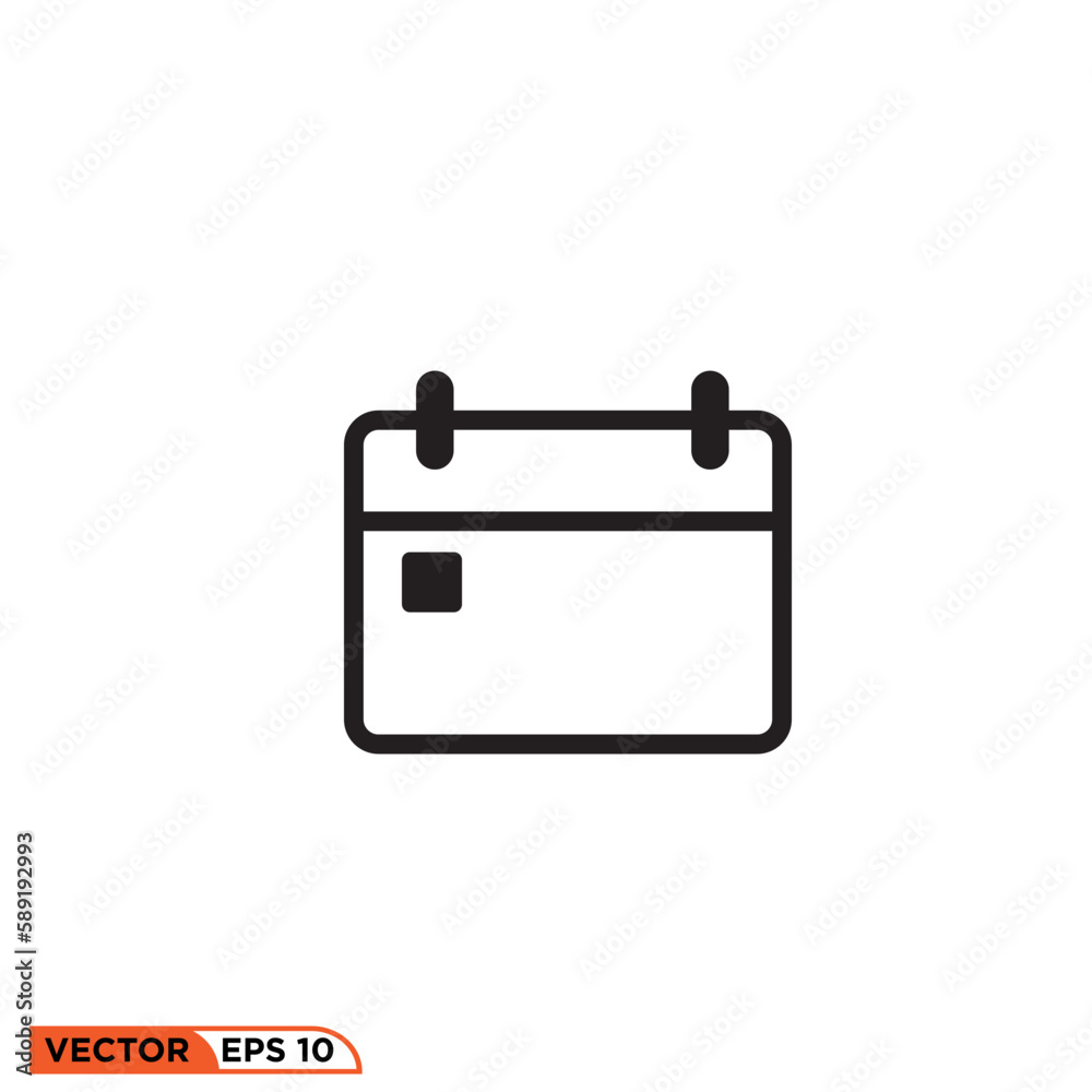 Icon line style vector graphic of calendar Icon line style vector graphic of calendar