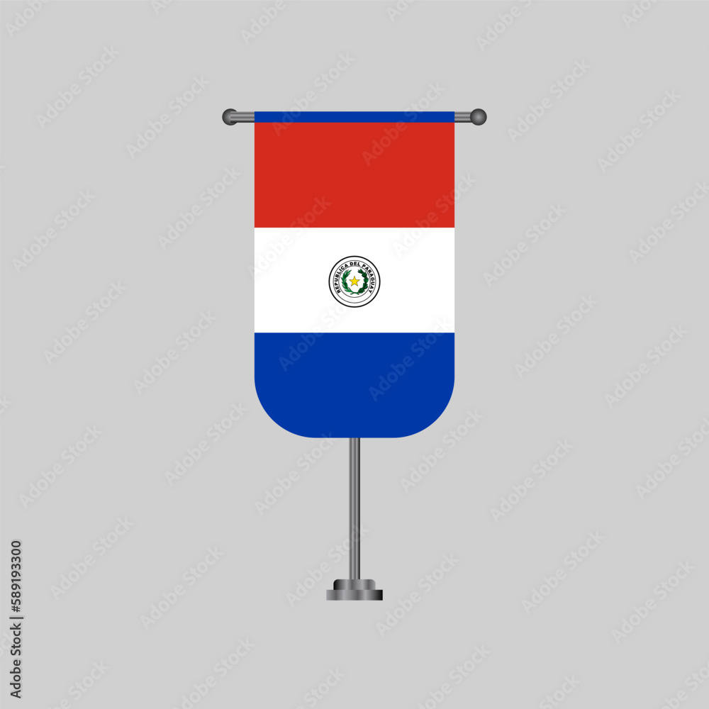 Illustration of Paraguay flag Template Illustration of Paraguay flag Template