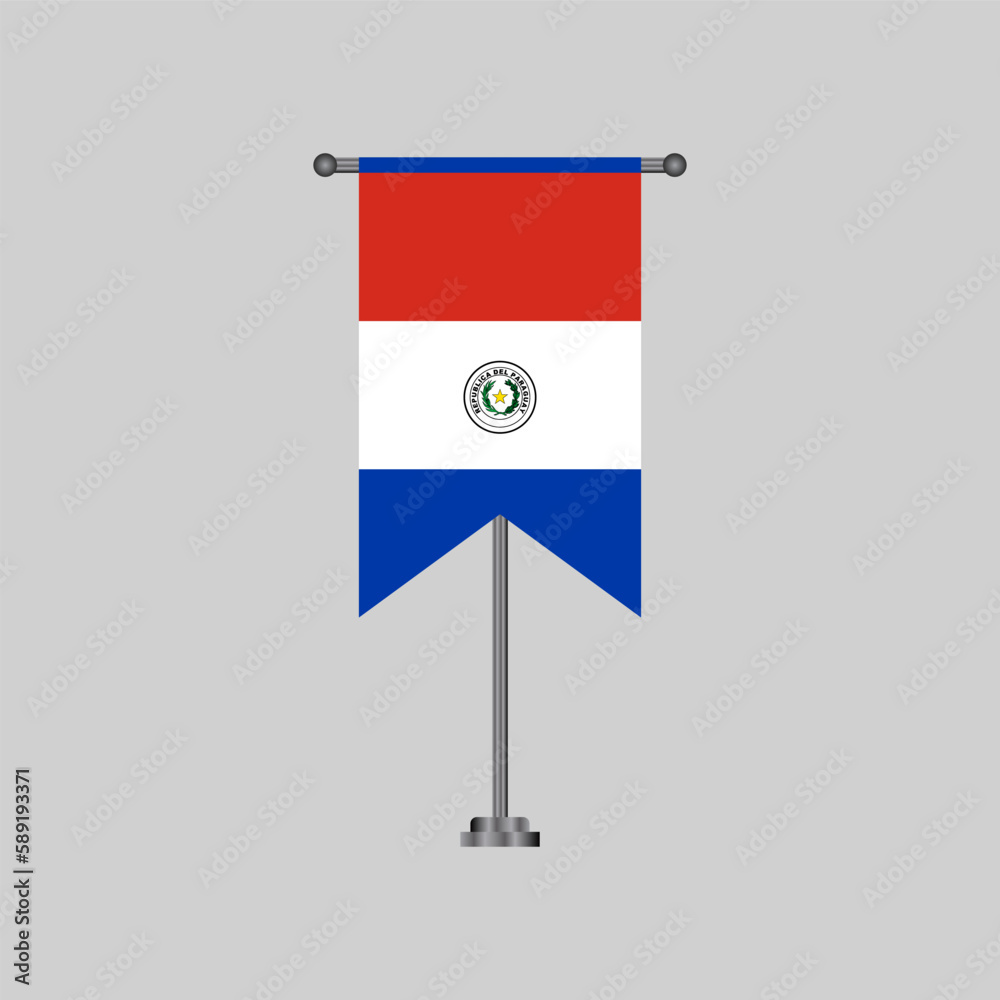 Illustration of Paraguay flag Template Illustration of Paraguay flag Template