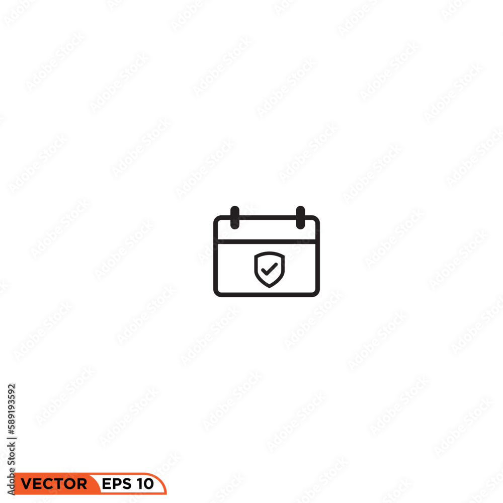 Icon line style vector graphic of calendar Icon line style vector graphic of calendar
