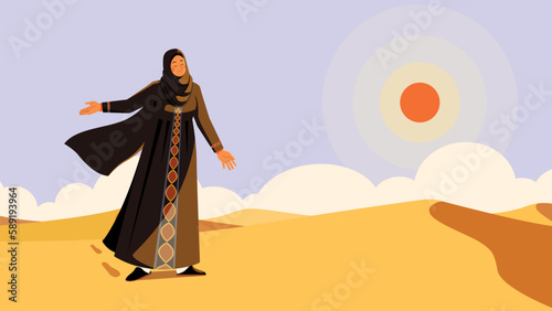 Arab Woman in Desert
