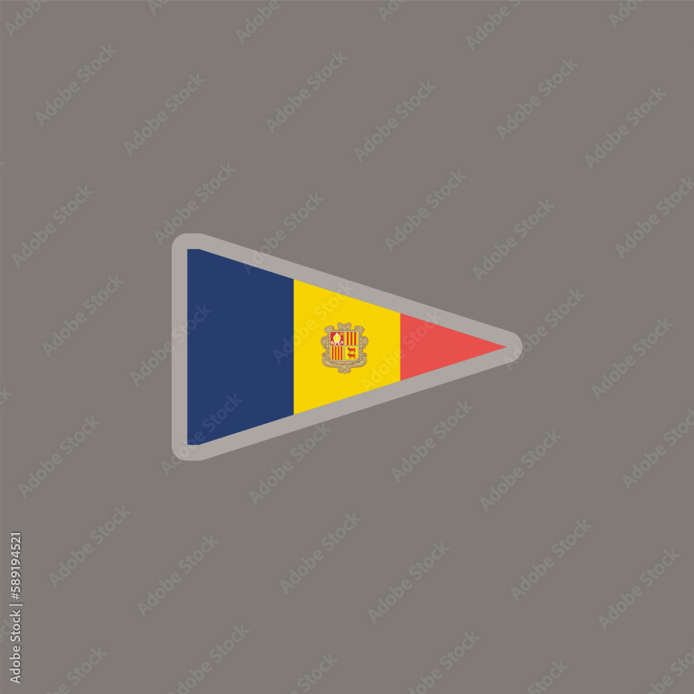 Fototapeta premium Illustration of andorra flag Template