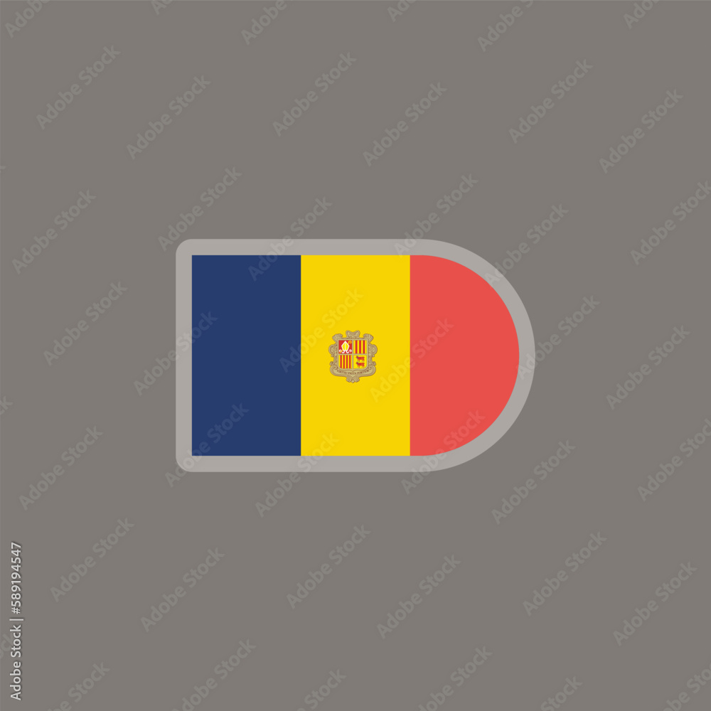 Fototapeta premium Illustration of andorra flag Template