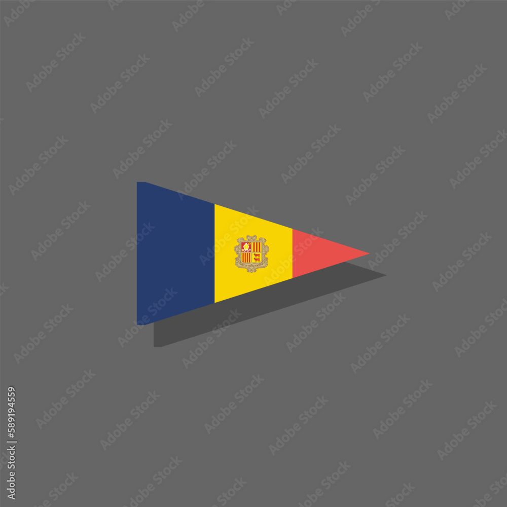 Fototapeta premium Illustration of andorra flag Template