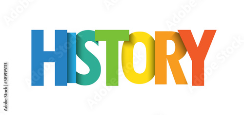 HISTORY colorful vector typography banner