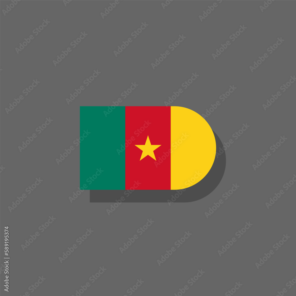Illustration of cameroon flag Template