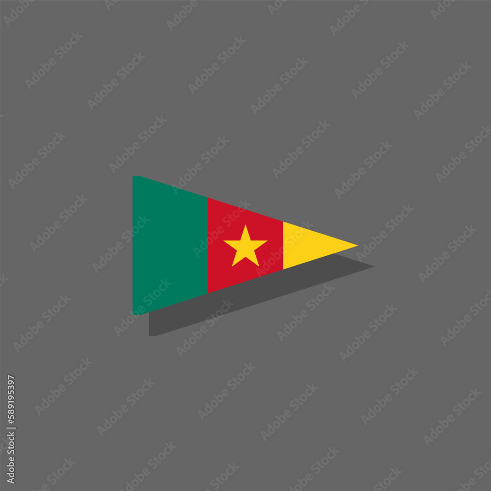 Illustration of cameroon flag Template Illustration of cameroon flag Template