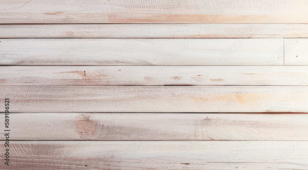 Obraz premium white wooden wall texture (Generative AI)