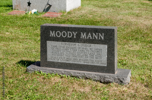 Moody Mann Gravestone At Union Brothertown Indian Cemetery Near Chilton, Wiusconsin photo