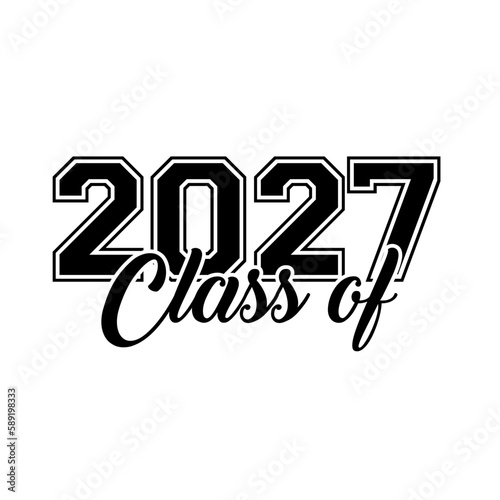 Class Of 2027 T Shirt Design Vector