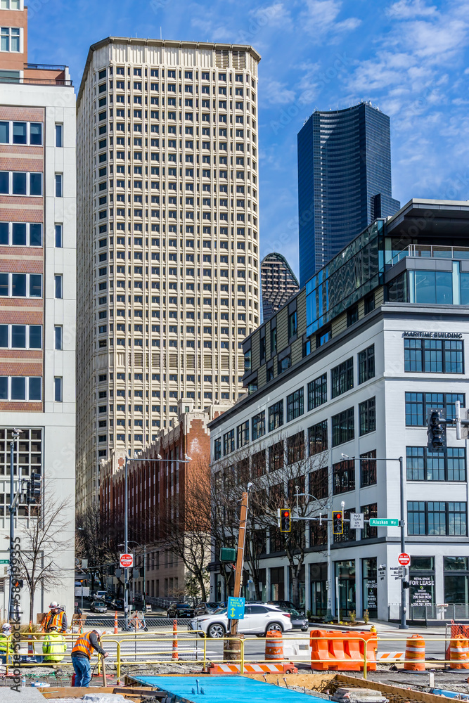 Fototapeta premium Seattle Waterfront Construction 2