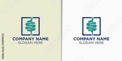 intestines logo design vector