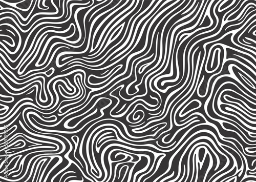Seamless pattern. Abstract texture with wavy stripes. Background with distorted lines. Vector illustration
