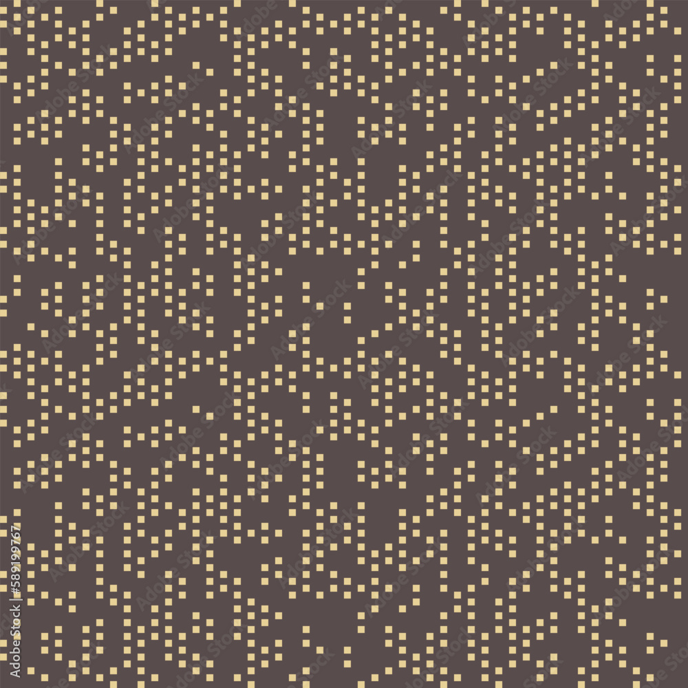 Seamless vector background with random yellow squares. Abstract ornament. Seamles abstract pattern