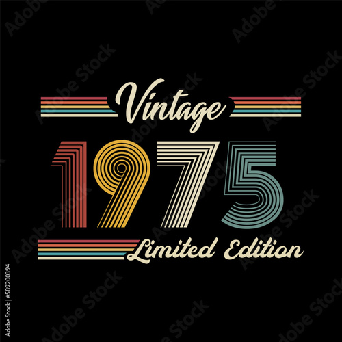 1975 vector vintage retro t shirt design photo