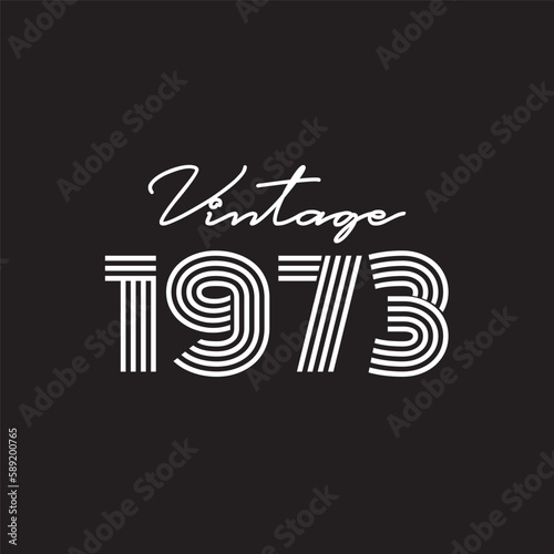 1973 vintage retro t shirt design vector 