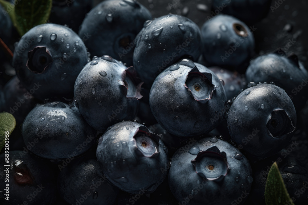 Close-up photo of blueberries Close-up photo of blueberries