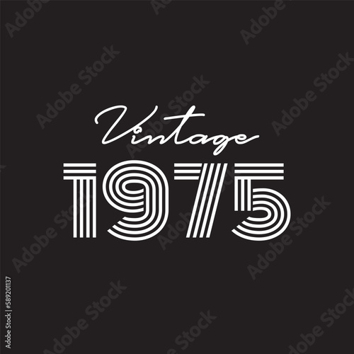 1975 vintage retro t shirt design vector 