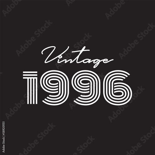1996 vintage retro t shirt design vector 