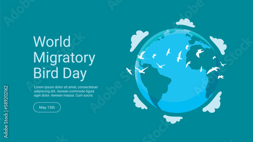world migratory bird day banner template