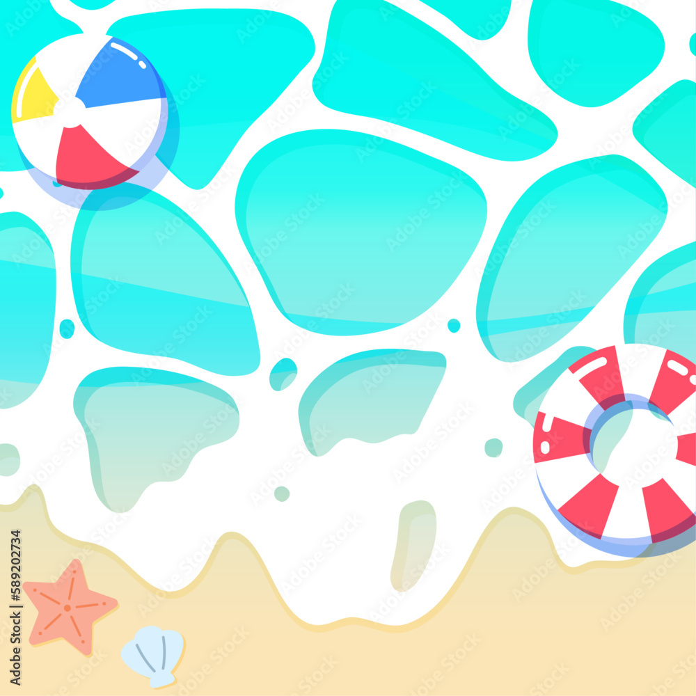 背景イラスト_きれいな海 背景イラスト_きれいな海
