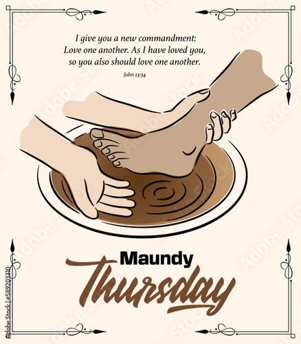 Holy Thursday vector illustration
