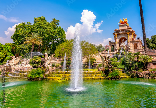 Photography Cascade fountain in Ciutadella park, Barcelona, Spain