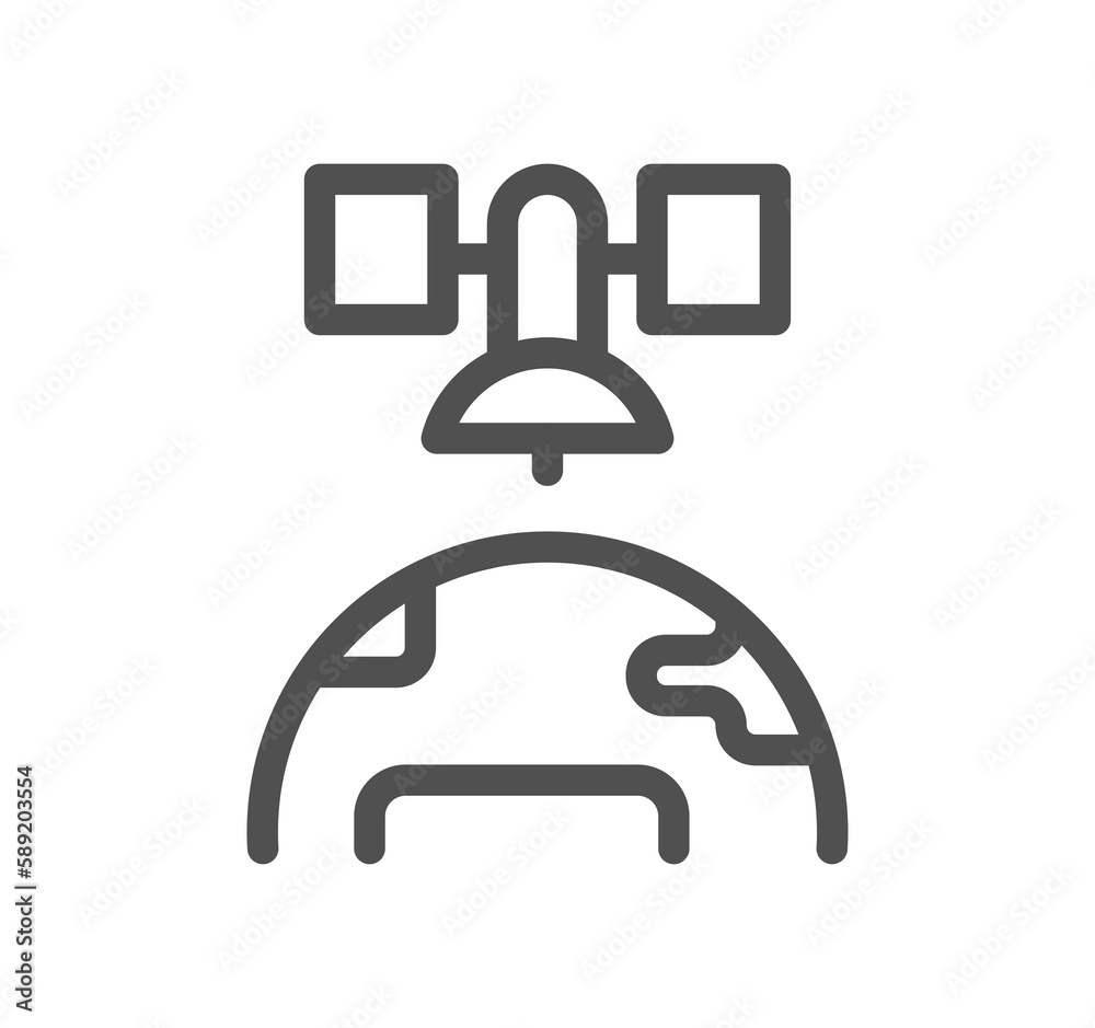 Global navigation related icon outline and linear symbol.
Global navigation related icon outline and linear symbol.