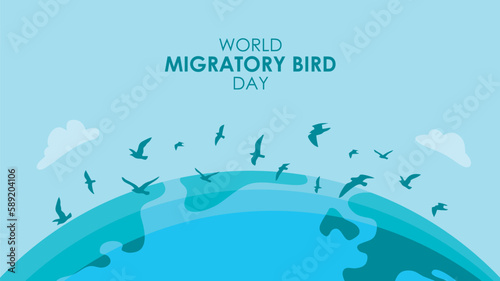 world migratory bird day banner template photo