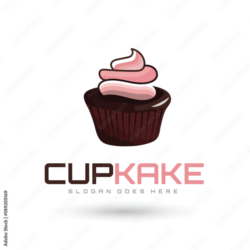 Cupcake vector illustration isolated on white background, cupcake clip art Cupcake vector illustration isolated on white background, cupcake clip art