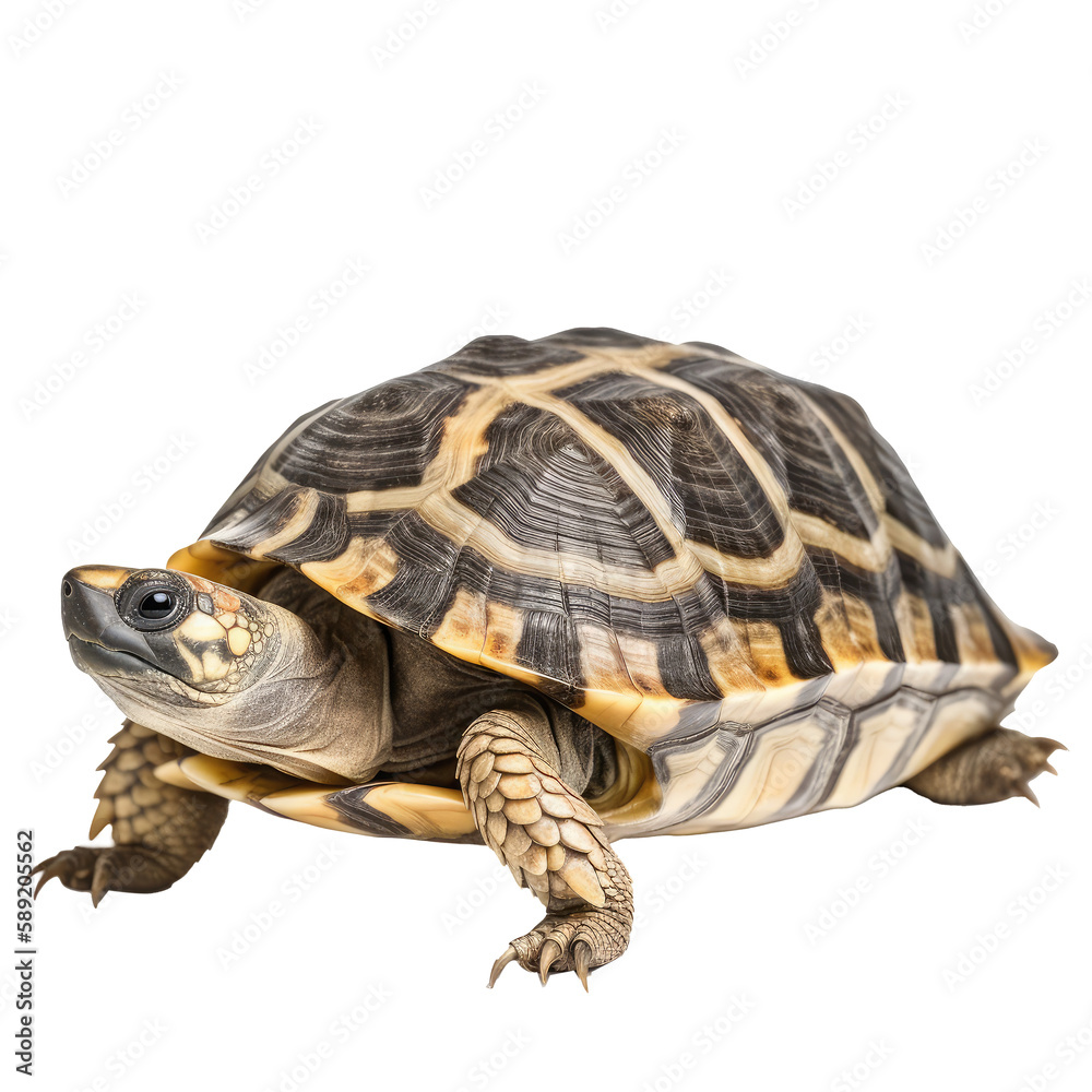 Obraz premium brown turtle isolated on white