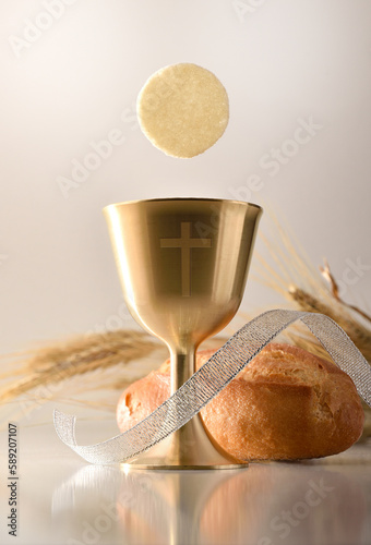 Quadro su tela First communion reminder with cup and bread