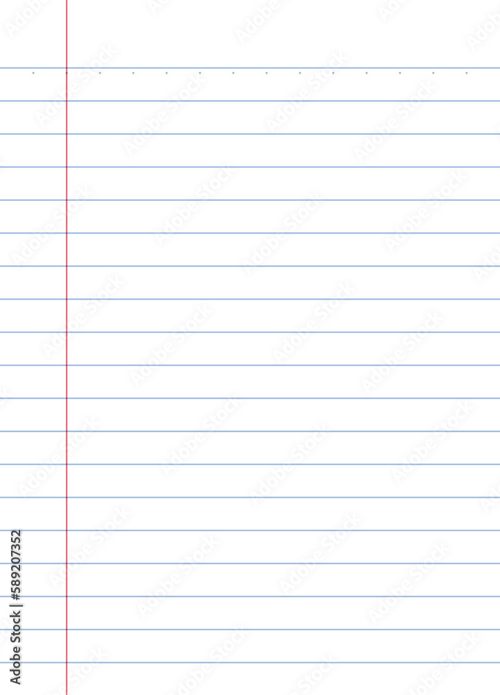 Notebook paper background. Lined notebook paper