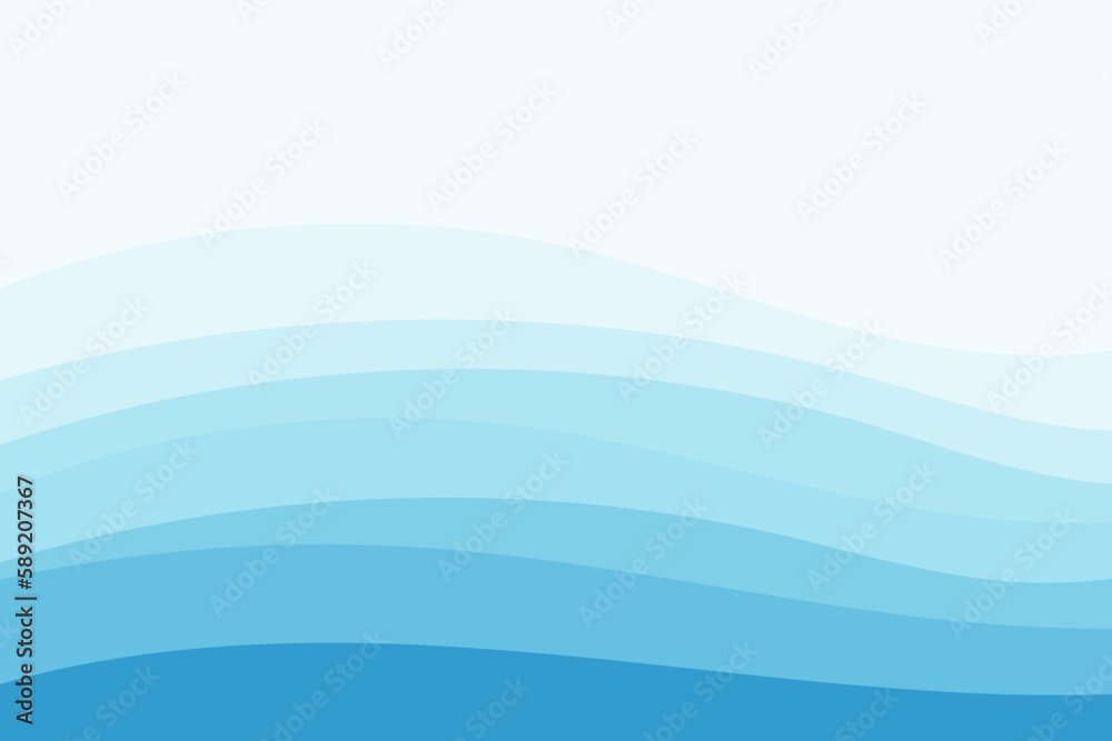 Naklejka premium Blue water wave pattern background