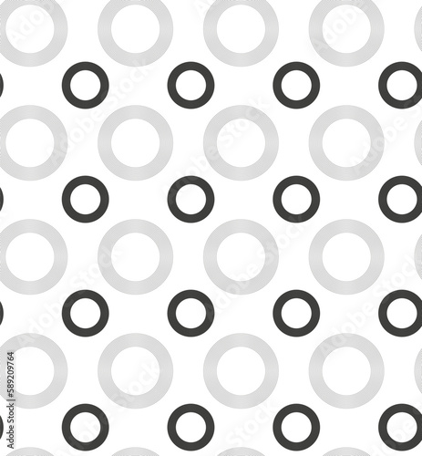 The geometric lineal pattern. Seamless vector background. Black and white texture. Grid composition. Circles. retro records.