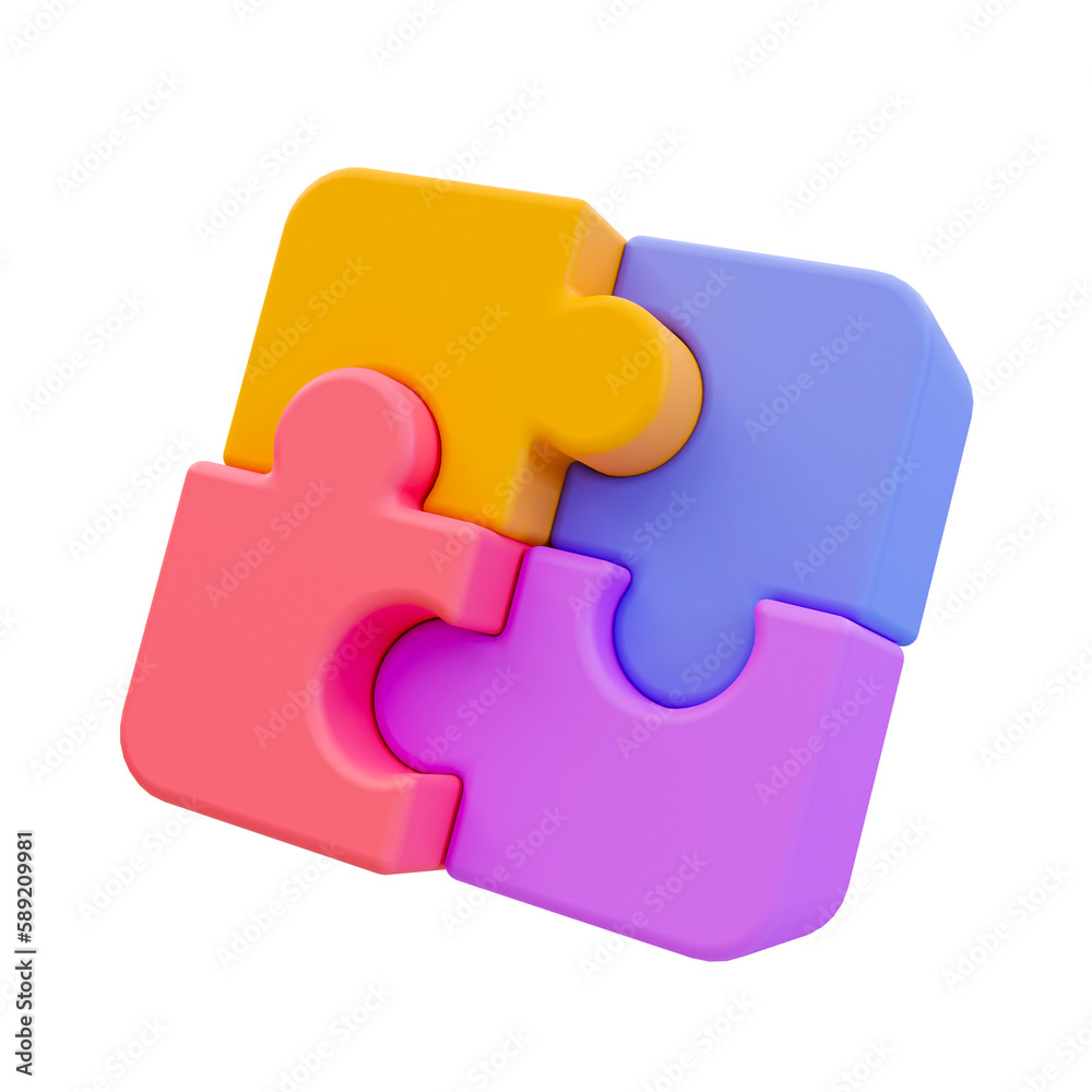 3d minimal jigsaw solved. problem-solving. teamwork collaboration concept. jigsaw puzzle connecting together. 3d illustration. 3d minimal jigsaw solved. problem-solving. teamwork collaboration concept. jigsaw puzzle connecting together. 3d illustration.