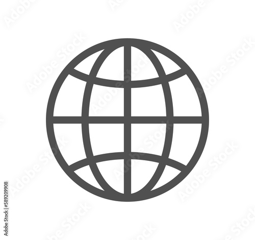Globe related icon outline and linear symbol.  