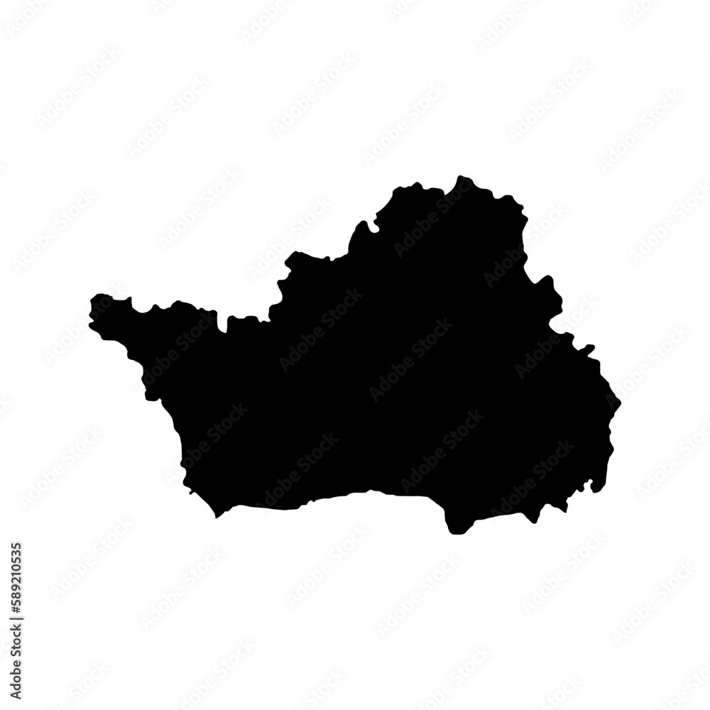 Centru development region map, region of Romania. Vector illustration.