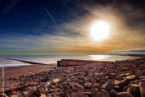Seaton Carew beach, Hartlepool, North east England, UK