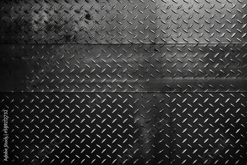 The pattern of the black steel floor