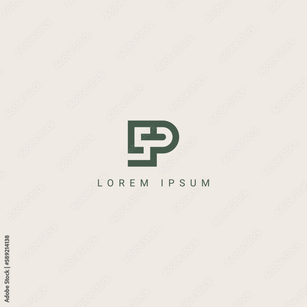 Modern creative Letter SP PS logo icon design template elements. Stock ...