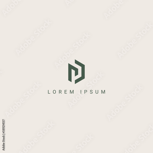 Modern creative Letter PD DP logo icon design template elements