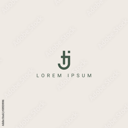 Modern creative Letter TJ JT logo icon design template elements.